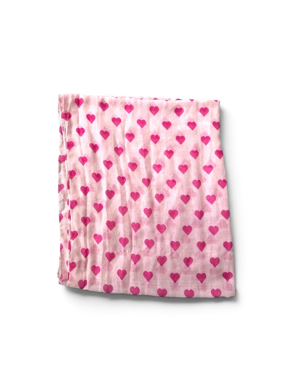 SAX Women’s Pink Heart Valentine’s Scarf with Fringe